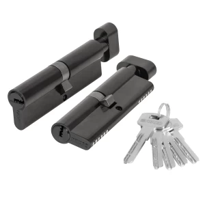 Цилиндровый механизм (200 ZM/110) 2000ZM Knob 110 (45+10+55) BL-24 черный 5Key с вертушкой